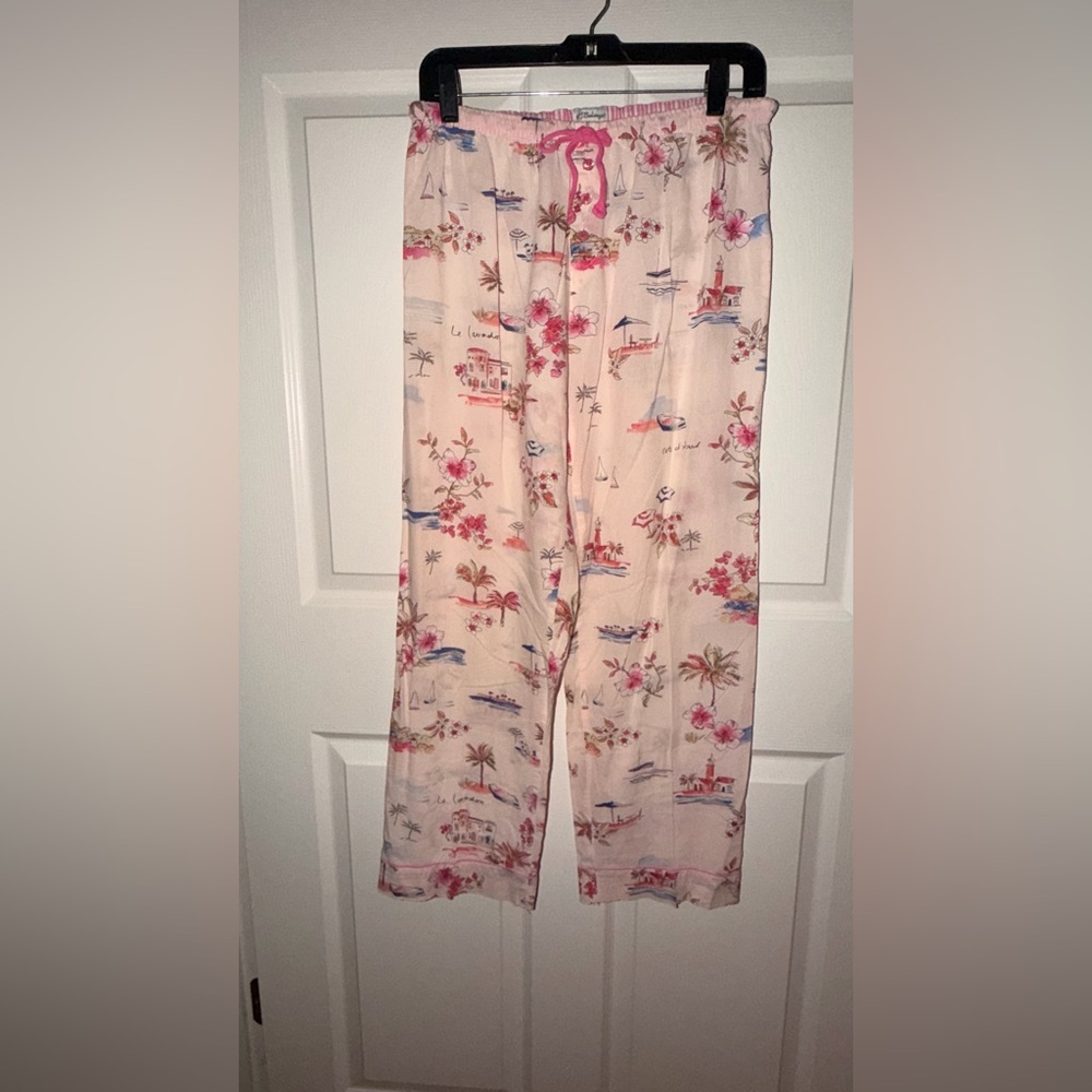 PJ Salvage Pajama Set Size S Pink Beach Print 2PC Sleep & Lounge - Picture 7 of 13
